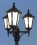 Lampe de parc Retro 3 1,95-2,95 m