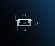 Profil LED universel LF avec obturateur