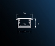 Profil LED universel LB avec obturateur