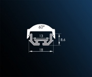 Profil LED universel LT avec obturateur