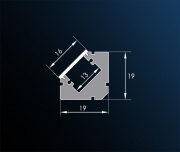 Profilé d'angle LED LS avec obturateur