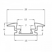 Profilé aluminium INTÉRIEUR 2m