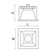 Luminaire downlight Bari DLK LED
