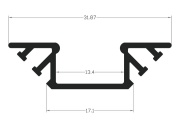 Profilé encastré d'angle P7-1