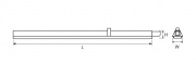 Luminaire à lampe fluorescente Lugtrack 5 LED