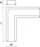 Obligatoire LED d'angle simple