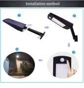 Applique solaire LED, orientable avec détecteur de mouvement