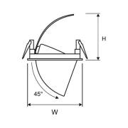 Luminaire downlight LED Luciole