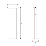 Lampadaire Vertica LED