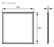 Panneau encastré à LED Midal 60x60