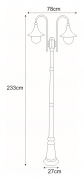 Lampadaire d'extérieur haut K-8127