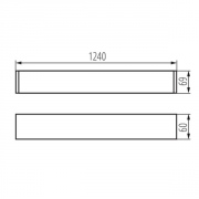 Luminaire linéaire à tube LED T8 ALIN 4LED 1230mm NT