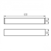 Luminaire linéaire à tube LED T8 ALIN 4LED 620 mm NT