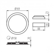 Downlight rond V2LED