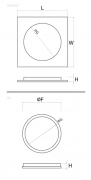 Luminaire encastré LED circulaire