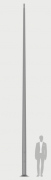 Lampadaire LED Grid 72W mât aluminium 7m noir + bras