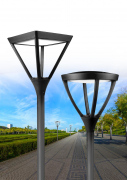  Electriquo Lampadaire de parc LED Park Plus, mât en aluminium, 4-5 m, noir