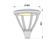 Lampadaire de parc LED Park Plus, mât en aluminium, 4-5 m, noir