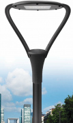  Electriquo Lanterne de parc LED Izar, mât en aluminium 5-6 m, gris foncé