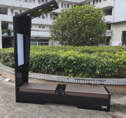 Banc EC9 USB / Banc solaire LED / 2030 x 680 x 3090 mm