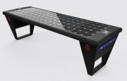  Electriquo Banc EC3 USB / Banc solaire LED / 1700 x 450 x 450 mm
