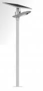  Electriquo Lampadaire solaire LED 4m, compact avec détecteur de mouvement