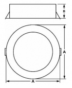 Obligatoire Spot encastré LED IP54 220x70