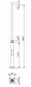 Poteau décoratif rond en acier 3-8 m