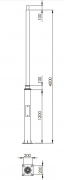 Poteau décoratif rond en acier 3-8 m