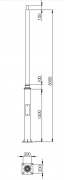 Poteau décoratif rond en acier 3-8 m