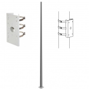  Electriquo Poteau conique en acier avec support de montage pour caméra / épaisseur 2,5 mm