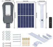Lampadaire solaire LED Virgin 300 3 000 lm avec télécommande
