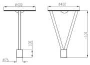Lampadaire LED moderne 30W/50W/85W V5 IP65