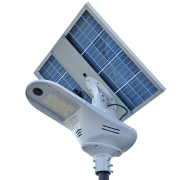 Lampe solaire LED Fornax avec poteau en acier et fondation