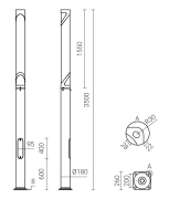 Lampe de parc LED SAL Deco-3