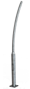  Electriquo Poteau rond en acier 3-8 m
