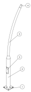 Poteau rond en acier 3-8 m