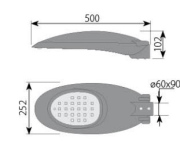 Lampadaire LED V1-TS1 IP67 IK10