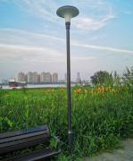 Lampe solaire de parc ED 12W 1600LM panneau 25W LiFePO4