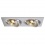 Nouveau downlight Tria II ES111, rectangulaire, aluminium brossé