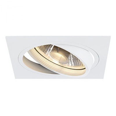 NEW TRIA I ES111 Downlight, carré, blanc mat