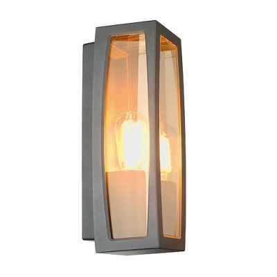 Lampe d'extérieur Meridian Box 2, anthracite, E27, 25 W, plastique transparent