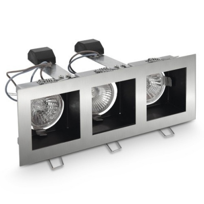 Spot fixe ASPRO 30-3, 3X max.50W, chromé