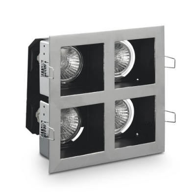 Spot fixe ASPRO 50-4, 4X max.50W argent mat