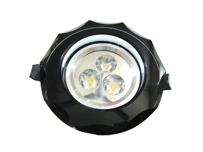Downlight LED Power Finger Noir 3 x 1 W Blanc chaud