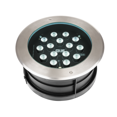 Luminaire d'allée Runa 4 Led 250 Ed 19w Bleu Ip67 45 Noir