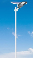 Lampadaire solaire Virgin 100 LED avec poteau de 4 m et fondation
