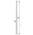 Rallonge de mât d'éclairage NK M-100SE L=0,75m