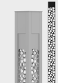 Colonne lumineuse SAL PROF DECOR LED 36W, 4 000K, brun anodisé, variante décor A