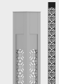 Colonne lumineuse SAL PROF DECOR LED 36W, 3 500K, acier inoxydable anodisé, variante décor B